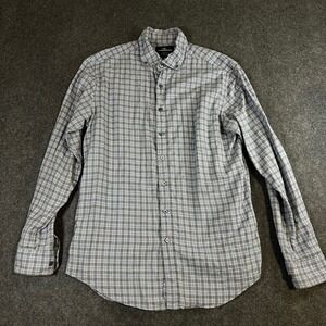 Rodd & Gunn Mens Sports Fit Cotton Check Button Up Shirt Blue Grey Medium
